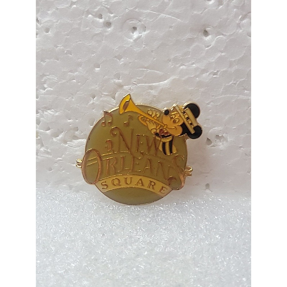 Vintage Disney New Orleans Square Mickey Enamel Lapel Pin Latch Clasp (Bent)
